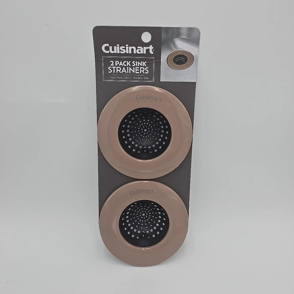 Cuisinart Sink Strainer Set Drain Trap Screen Biege